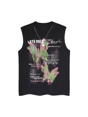 Street Butterfly Graphic Tank Top Streetwear - thumbnail 1