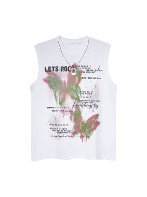 Street Butterfly Graphic Tank Top Streetwear - thumbnail 2