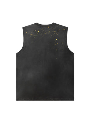 Street Embroidery Deformed Letter Print Vest Streetwear - thumbnail 2