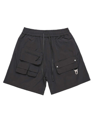 Street Patchwork Personalized Multi pocket Shorts Streetwear - thumbnail 2