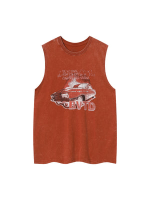 Street Racing Print Vest Streetwear - thumbnail 1