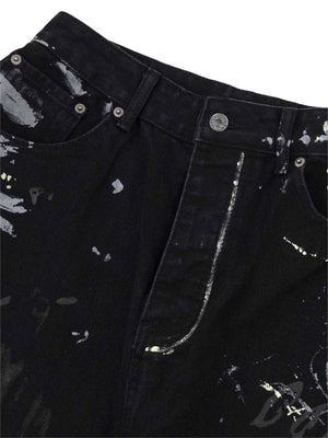American Graffiti Letter Print Jeans Streetwear - thumbnail 4