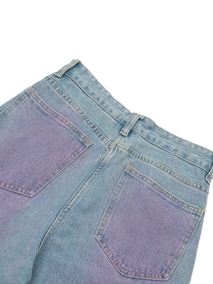 American Retro Spray painted Star Embroidered Jeans Streetwear | Xokool® - thumbnail 4