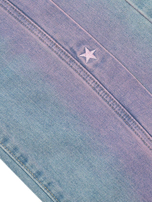 American Retro Spray painted Star Embroidered Jeans Streetwear | Xokool® - thumbnail 6