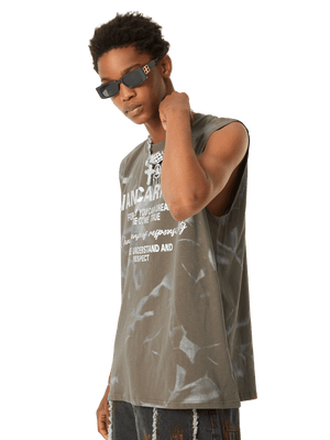 American Street Style Letter Print Vest Streetwear - thumbnail 10