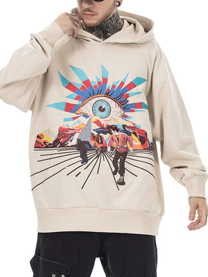 Evil Eye Embroidered Hoodie Streetwear - thumbnail 3