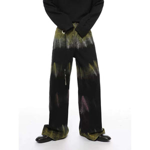 Graffiti Fun Tie Dye Straight Jeans Streetwear - thumbnail 3