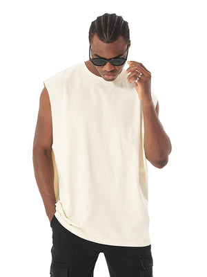 Heavyweight Cotton Sleeveless Unisex Vintage Waistcoat Streetwear - thumbnail 2