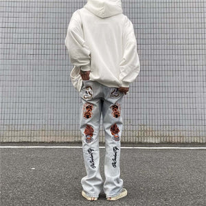 Thesupermade High Street Embroidery Retro Jeans - 1574 Xokool ®