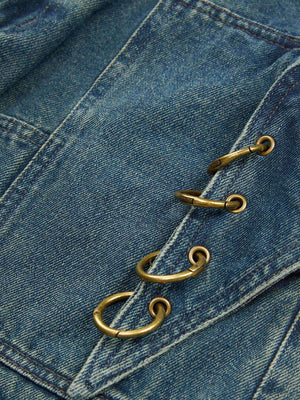 High Street Heavy Duty Design Multi pocket Jeans Streetwear - thumbnail 4
