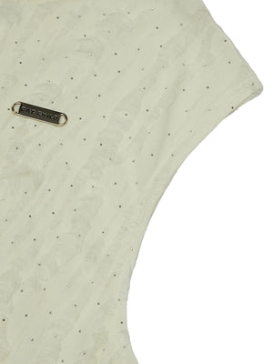 High Street Worn Design Diamond Texture Vest Streetwear - thumbnail 4