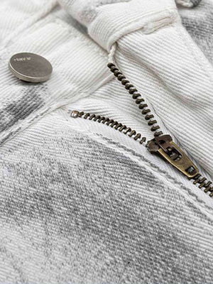 Hip Hop Aged Straight Leg Jeans Streetwear - thumbnail 3