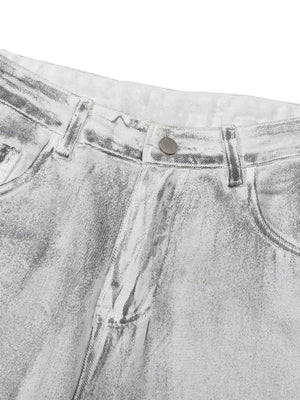 Hip Hop Aged Straight Leg Jeans Streetwear - thumbnail 11