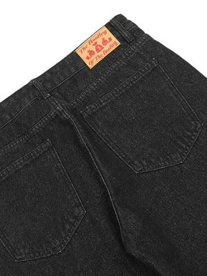 Letter Embroidery Hip Hop Washed Jeans Streetwear - thumbnail 4