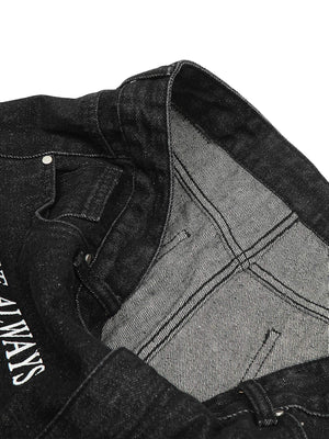 Letter Embroidery Hip Hop Washed Jeans Streetwear - thumbnail 6