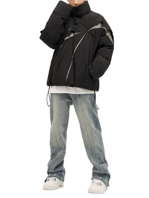 Oversize Deconstructed Cotton Jacket Streetwear - thumbnail 4