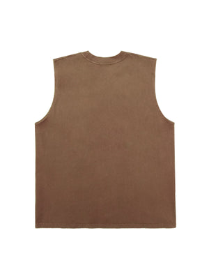Retro Washed Character Thorns Street Rap Vest Streetwear - thumbnail 5