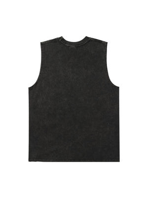 Retro Washed Character Thorns Street Rap Vest Streetwear - thumbnail 13