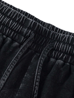 Retro Washed Cotton Loose fitting Pants Streetwear - thumbnail 10