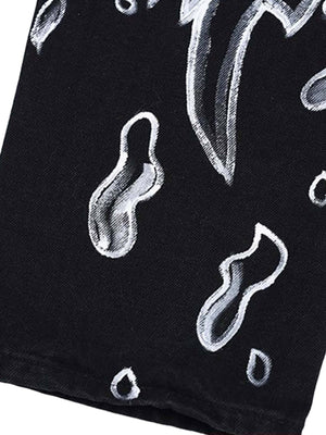 Skull Centipede Print Casual Pants Streetwear - thumbnail 9