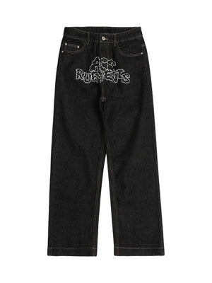 Star Letter Print Jeans Streetwear - thumbnail 7