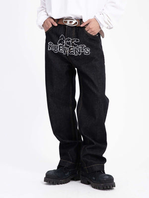 Star Letter Print Jeans Streetwear - thumbnail 9