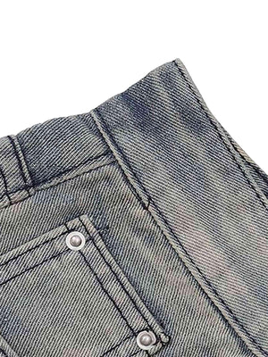 Vintage Ink Splash Washed And Distressed Jeans Streetwear - thumbnail 5