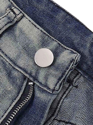 Vintage Ink Splash Washed And Distressed Jeans Streetwear - thumbnail 6