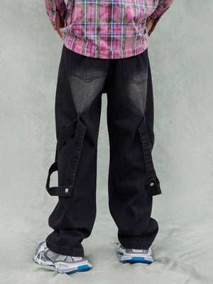 Washed Ripped Denim Jeans Streetwear - thumbnail 2