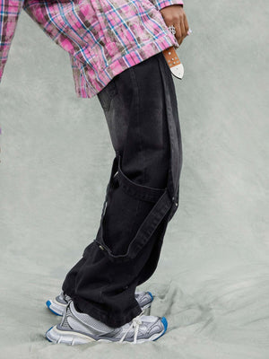Washed Ripped Denim Jeans Streetwear - thumbnail 4