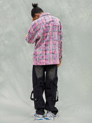 Washed Ripped Denim Jeans Streetwear - thumbnail 5
