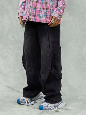 Washed Ripped Denim Jeans Streetwear - thumbnail 6