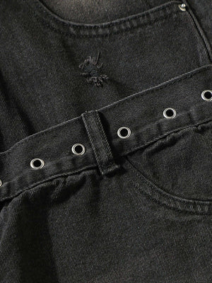 Vintage Washed Distressed Jeans Streetwear - thumbnail 4