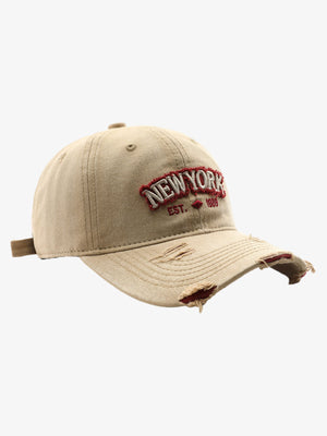 Vintage Washed Distressed Letter Embroidery Baseball Cap - thumbnail 10