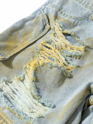 Jorts cargo – detalle de los rotos delanteros | XoKool