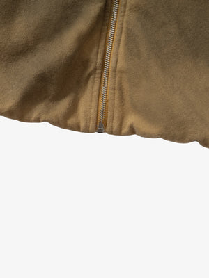 Street Vintage Fog-Dyed Fur Collar Patchwork Hooded Padded Jacket - thumbnail 21