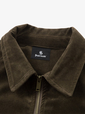 Suede Lapel Deconstructed Patchwork Jacket - thumbnail 12