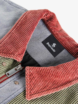 High Street Multi-Pocket Color-Block Patchwork Work Jacket - thumbnail 3