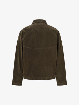 Suede Lapel Deconstructed Patchwork Jacket - thumbnail 3