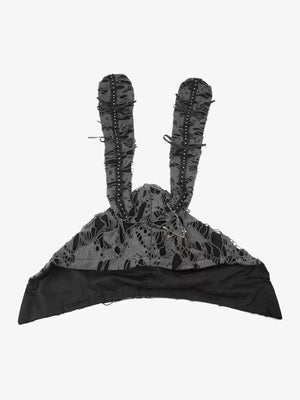 Punk Gothic Lace-Up Bow Earflap Trapper Hat - thumbnail 8
