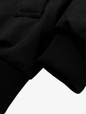Retro Contrast Fur Collar Quilted Cotton Bomber Jacket - thumbnail 6