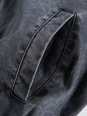 Vintage Washed Distressed Deconstructed High Collar Jacket - thumbnail 7