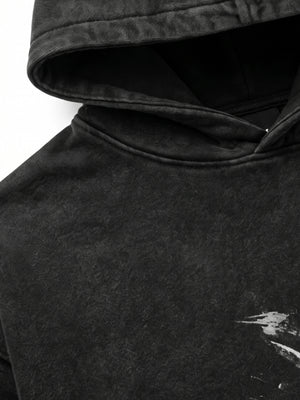 Spider graphic hoodie – hood close-up | XoKool