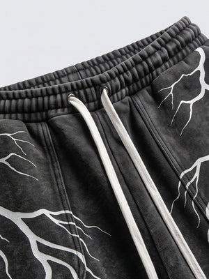 Acid wash sweatpants – Waistband and drawstring close-up | XoKool