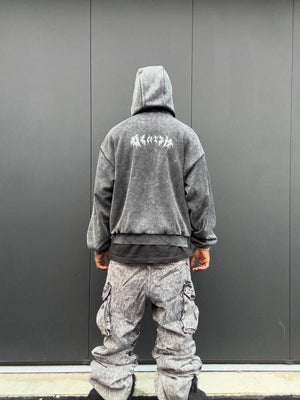Hoodie con pasamontañas – en modelo, vista trasera | XoKool