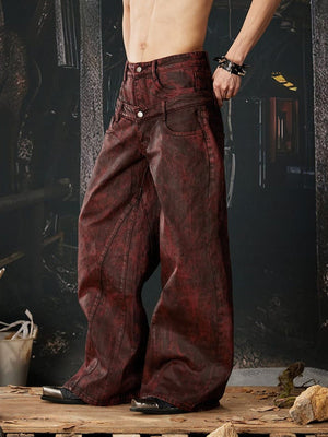 Acid Wash Wide Leg Jeans – Detailansicht | XoKool