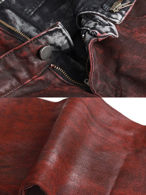 Acid Wash Wide Leg Jeans – Detailansicht | XoKool