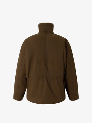 Vintage Workwear Patch Lamb Fleece Long Parka Jacket - thumbnail 10