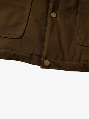 Vintage Workwear Patch Lamb Fleece Long Parka Jacket - thumbnail 15
