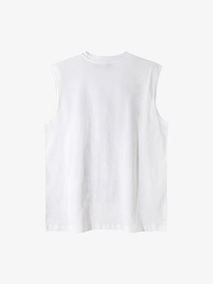Ärmelloses Graphic T-Shirt – Weiß, Rückansicht | XoKool